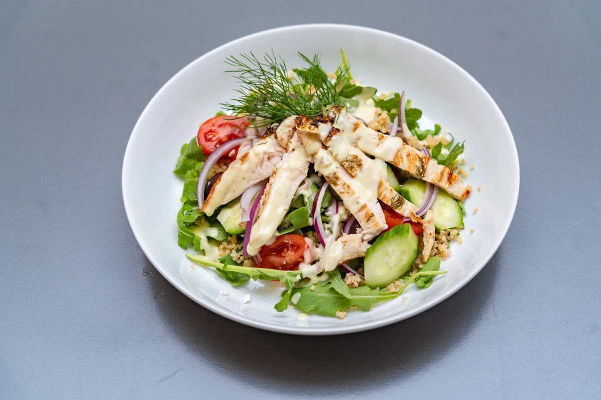 Build Your Own Lemon Herb Chicken Bowls — custom grain bowls catering, best Mediterranean bowls Chicago